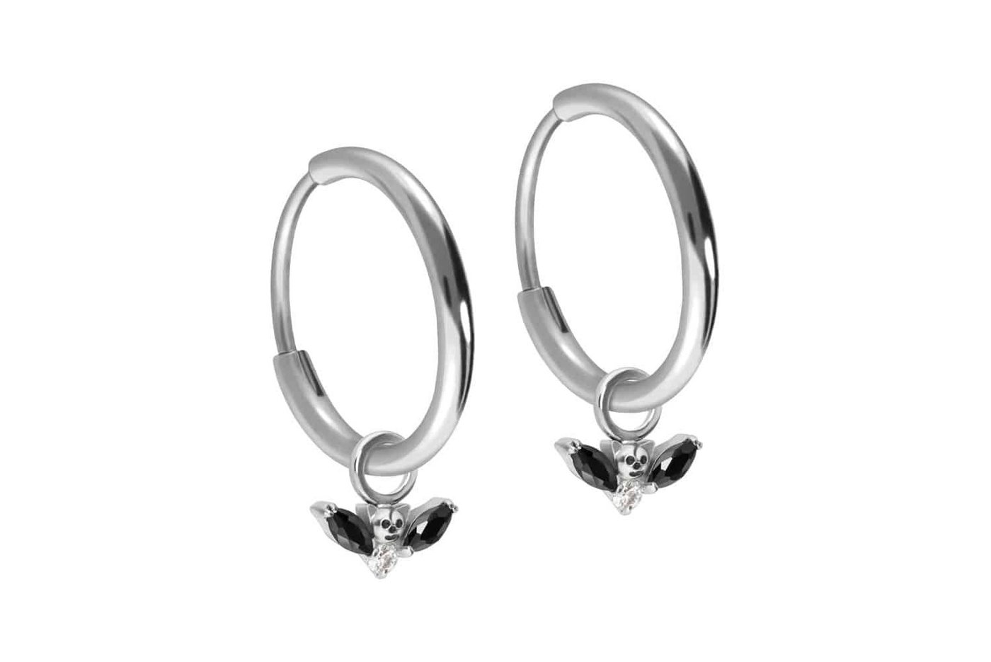 PIERCINGLINE Paar Creolen Titan Ohrclicker Creolen FLEDERMAUS (Creolen, 1-tlg) von PIERCINGLINE