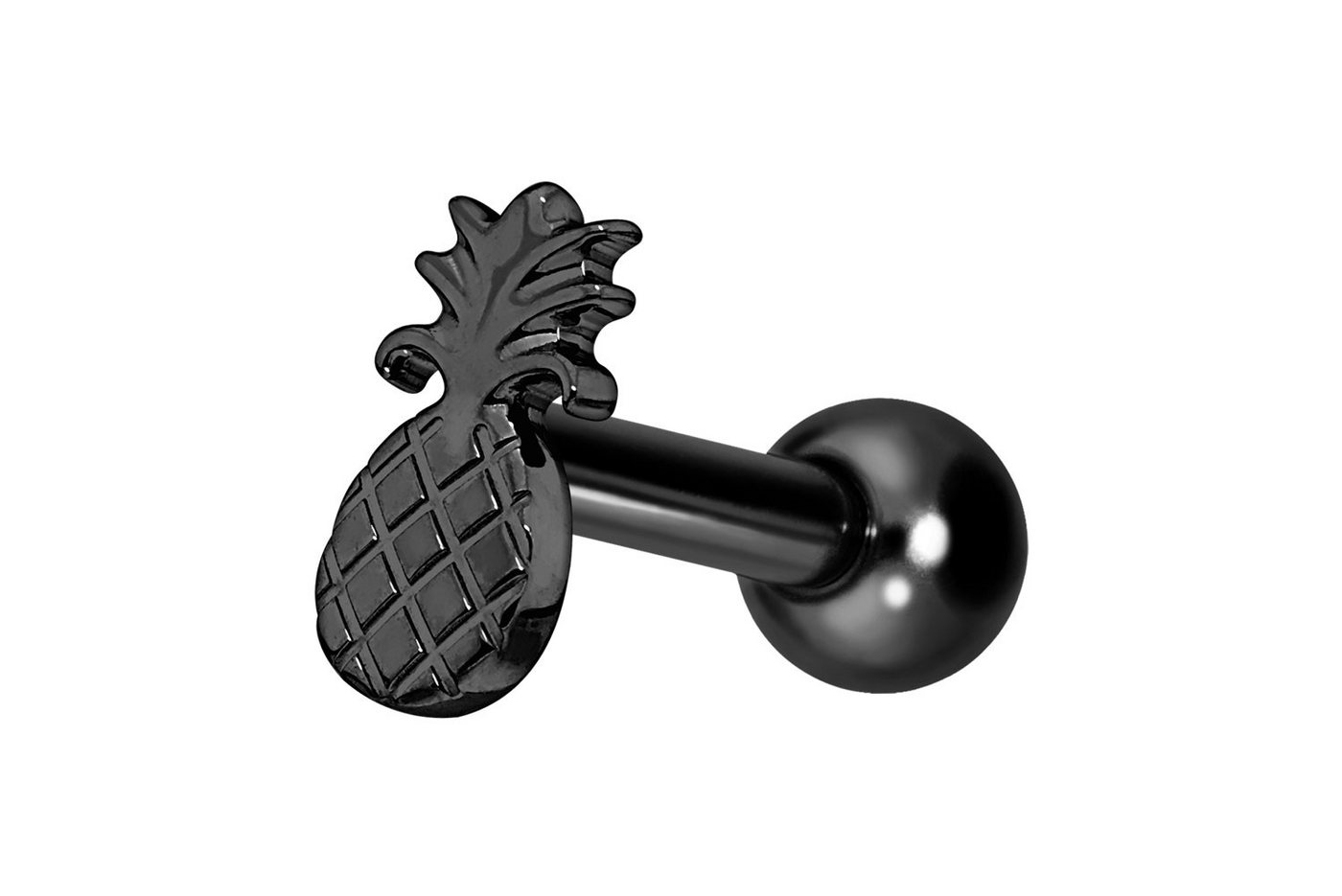 PIERCINGLINE Piercing-Set Titan Ohrpiercing mit Innengewinde ANANAS (Mini-Barbells, 1-tlg) von PIERCINGLINE