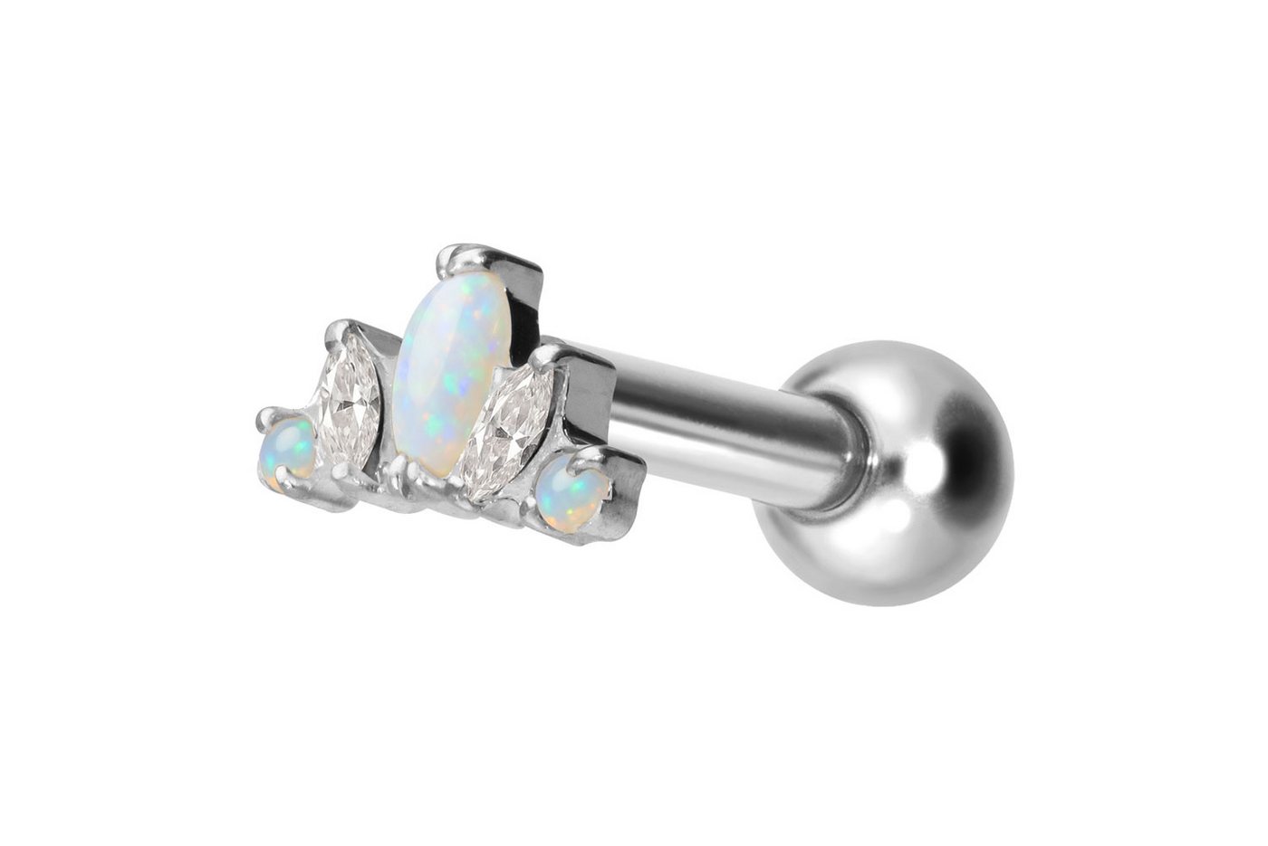 PIERCINGLINE Piercing-Set Titan Ohrpiercing mit Innengewinde LOTUSBLÜTE (Mini-Barbells, 1-tlg) von PIERCINGLINE