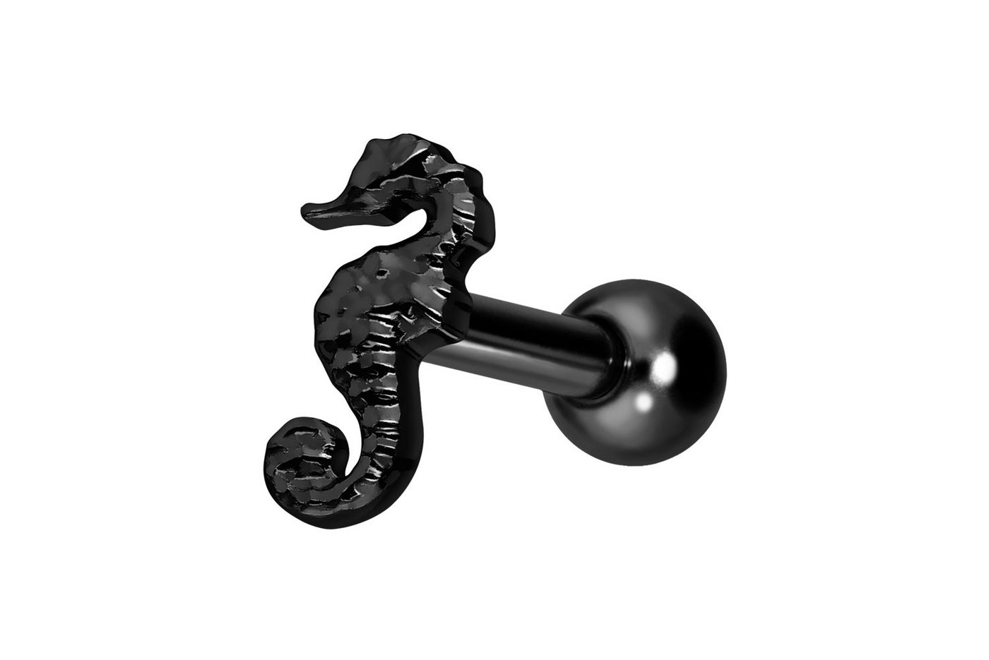 PIERCINGLINE Piercing-Set Titan Ohrpiercing mit Innengewinde SEEPFERDCHEN (Mini-Barbells, 1-tlg) von PIERCINGLINE