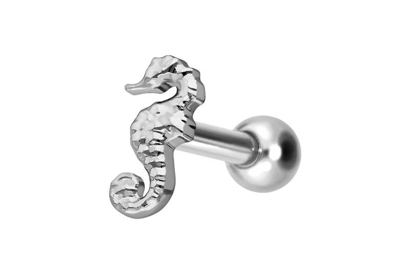 PIERCINGLINE Piercing-Set Titan Ohrpiercing mit Innengewinde SEEPFERDCHEN (Mini-Barbells, 1-tlg) von PIERCINGLINE