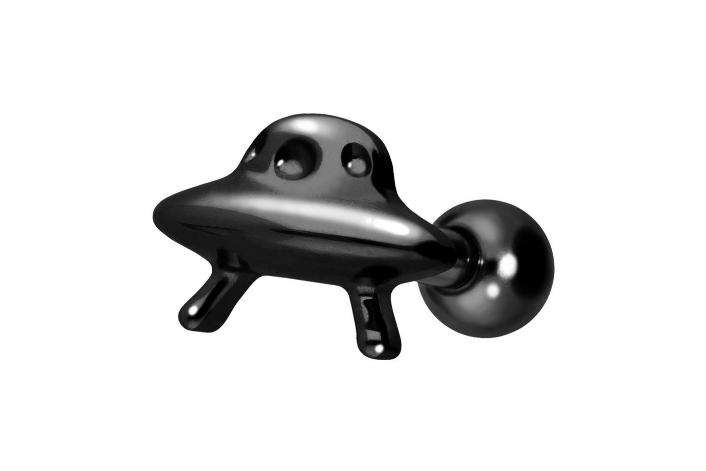 PIERCINGLINE Piercing-Set Titan Ohrpiercing mit Innengewinde UFO (Mini-Barbells, 1-tlg) von PIERCINGLINE