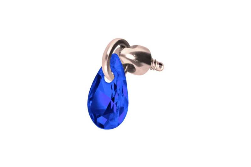 PIERCINGLINE Piercing-Set Titan Schraubaufsatz mit Außengewinde KRISTALLTROPFEN (Schraub-Aufsätze / 1 Stk) von PIERCINGLINE