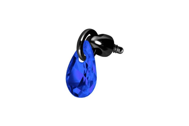 PIERCINGLINE Piercing-Set Titan Schraubaufsatz mit Außengewinde KRISTALLTROPFEN (Schraub-Aufsätze, 1-tlg) von PIERCINGLINE