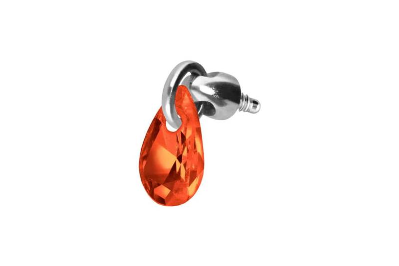 PIERCINGLINE Piercing-Set Titan Schraubaufsatz mit Außengewinde KRISTALLTROPFEN (Schraub-Aufsätze / 1 Stk) von PIERCINGLINE