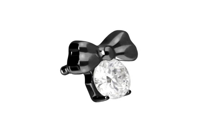 PIERCINGLINE Piercing-Set Titan Schraubaufsatz mit Außengewinde SCHLEIFE + KRISTALL (Schraub-Aufsätze, 1-tlg) von PIERCINGLINE