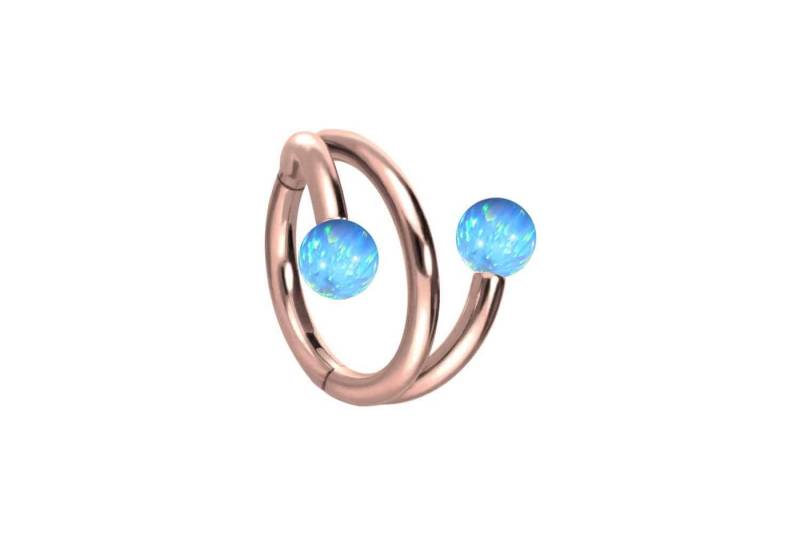 PIERCINGLINE Piercing-Set Titan Segmentring Clicker mit Innengewinde 3 RINGE + 2 SYNTHETISCHE (Clicker / 1 Stk) von PIERCINGLINE