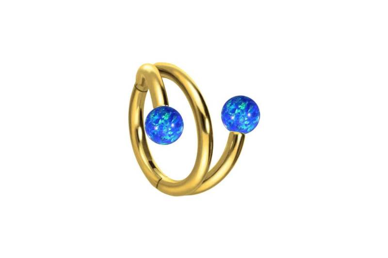 PIERCINGLINE Piercing-Set Titan Segmentring Clicker mit Innengewinde 3 RINGE + 2 SYNTHETISCHE (Clicker / 1 Stk) von PIERCINGLINE