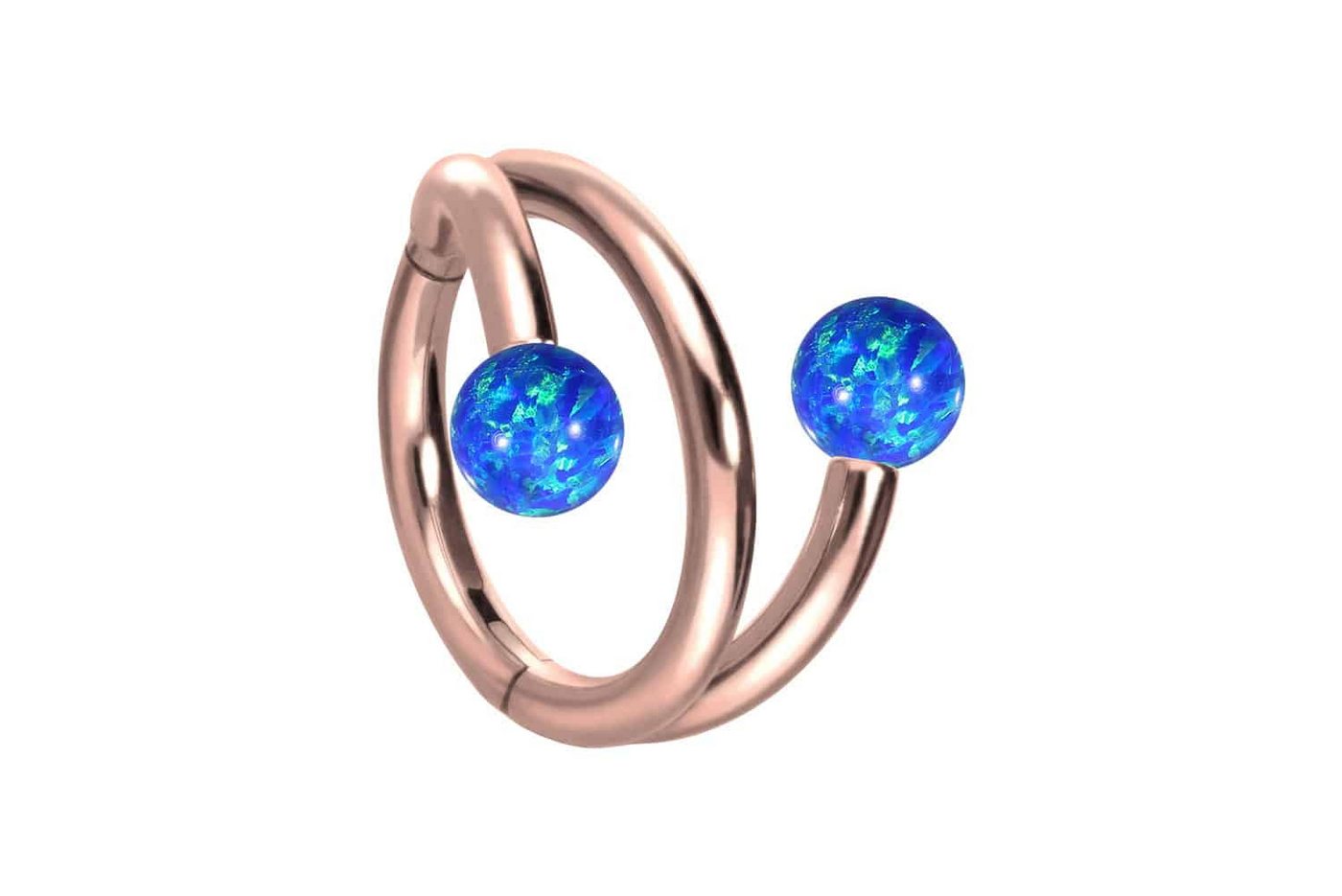 PIERCINGLINE Piercing-Set Titan Segmentring Clicker mit Innengewinde 3 RINGE + 2 SYNTHETISCHE (Clicker / 1 Stk) von PIERCINGLINE