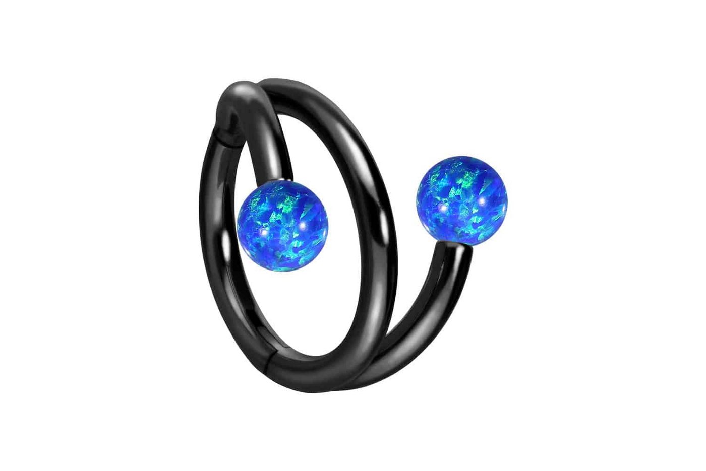 PIERCINGLINE Piercing-Set Titan Segmentring Clicker mit Innengewinde 3 RINGE + 2 SYNTHETISCHE (Clicker / 1 Stk) von PIERCINGLINE