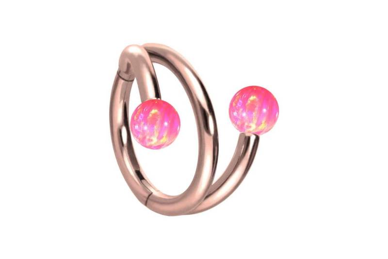 PIERCINGLINE Piercing-Set Titan Segmentring Clicker mit Innengewinde 3 RINGE + 2 SYNTHETISCHE (Clicker / 1 Stk) von PIERCINGLINE