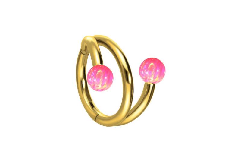 PIERCINGLINE Piercing-Set Titan Segmentring Clicker mit Innengewinde 3 RINGE + 2 SYNTHETISCHE (Clicker / 1 Stk) von PIERCINGLINE