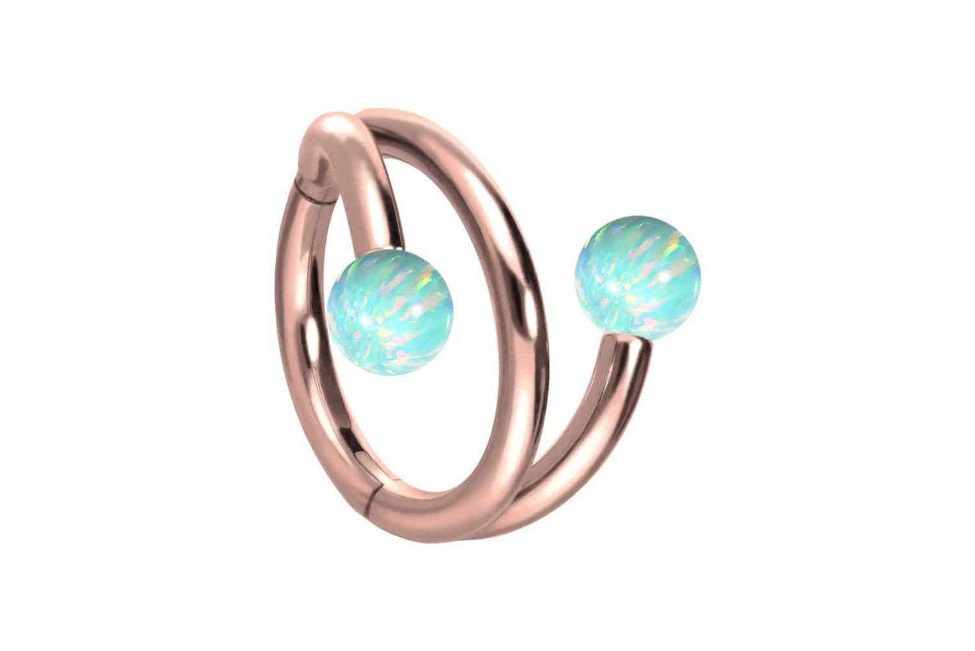 PIERCINGLINE Nasenpiercing Titan Segmentring Clicker mit Innengewinde 3 RINGE + 2 SYNTHETISCHE (Clicker / 1 Stk) von PIERCINGLINE