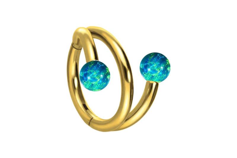 PIERCINGLINE Nasenpiercing Titan Segmentring Clicker mit Innengewinde 3 RINGE + 2 SYNTHETISCHE (Clicker / 1 Stk) von PIERCINGLINE