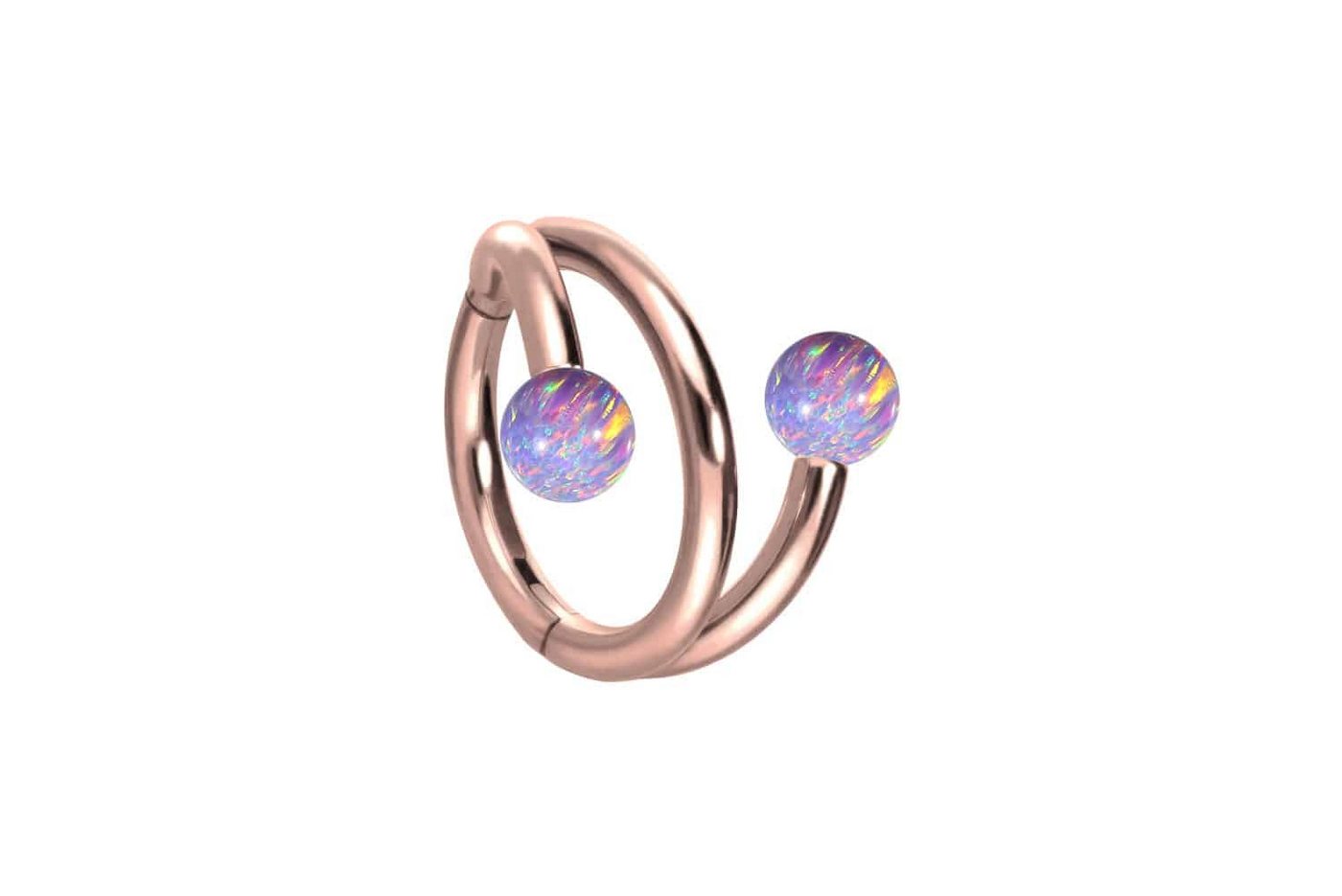 PIERCINGLINE Piercing-Set Titan Segmentring Clicker mit Innengewinde 3 RINGE + 2 SYNTHETISCHE (Clicker / 1 Stk) von PIERCINGLINE