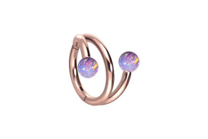 PIERCINGLINE Piercing-Set Titan Segmentring Clicker mit Innengewinde 3 RINGE + 2 SYNTHETISCHE (Clicker / 1 Stk) von PIERCINGLINE