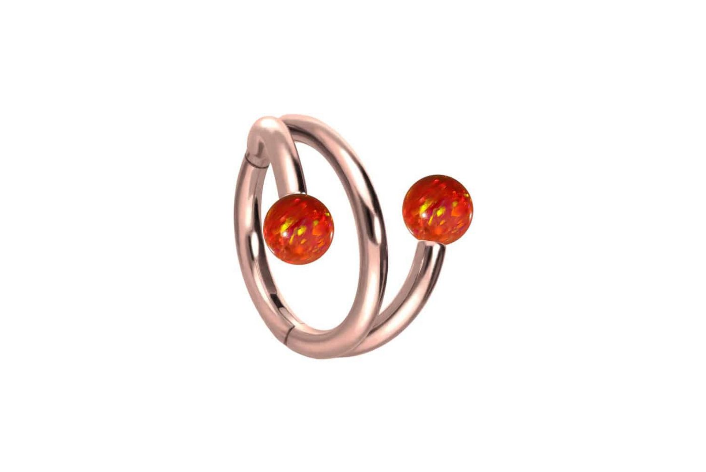 PIERCINGLINE Piercing-Set Titan Segmentring Clicker mit Innengewinde 3 RINGE + 2 SYNTHETISCHE (Clicker / 1 Stk) von PIERCINGLINE