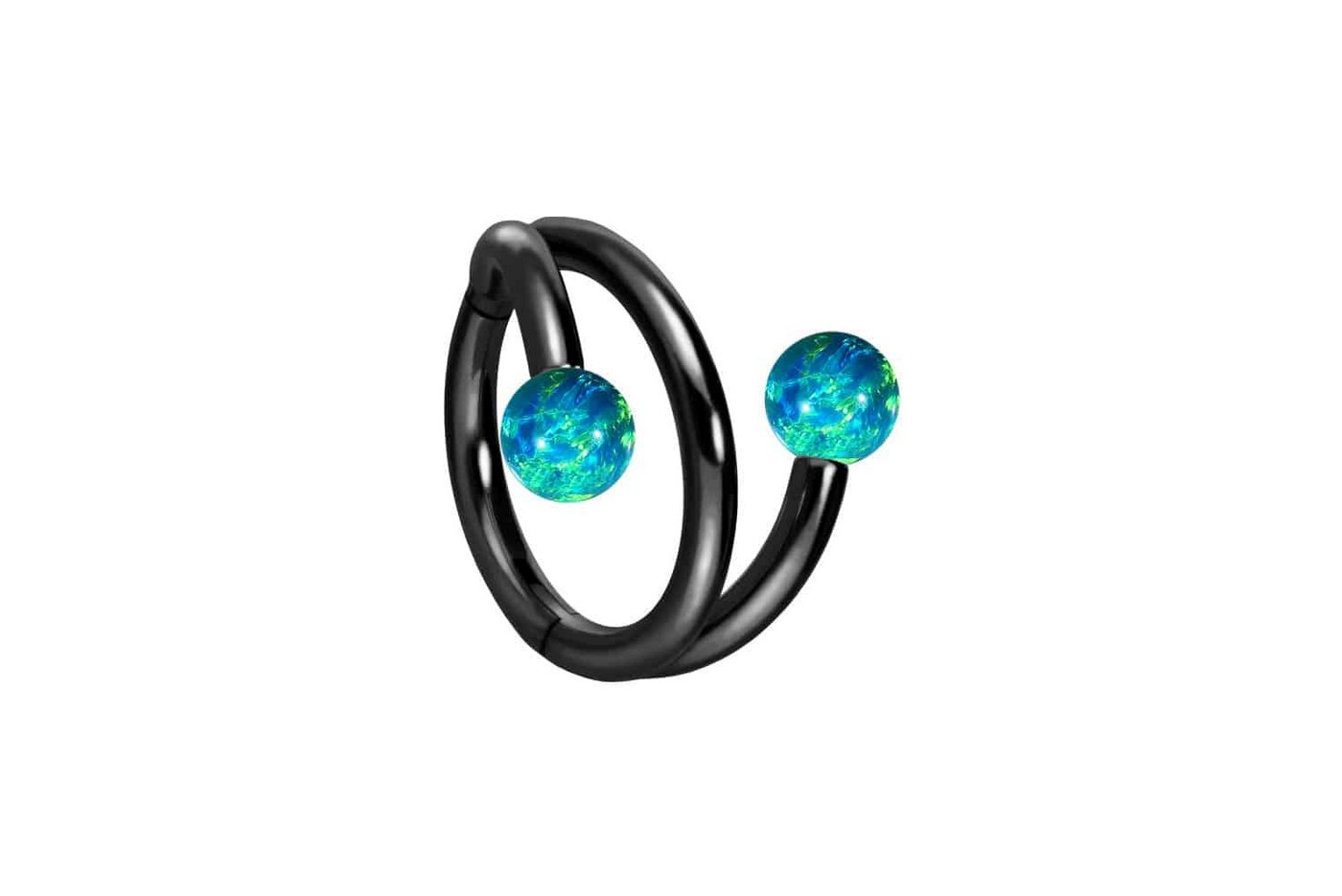 PIERCINGLINE Piercing-Set Titan Segmentring Clicker mit Innengewinde 3 RINGE + 2 SYNTHETISCHE (Clicker / 1 Stk) von PIERCINGLINE