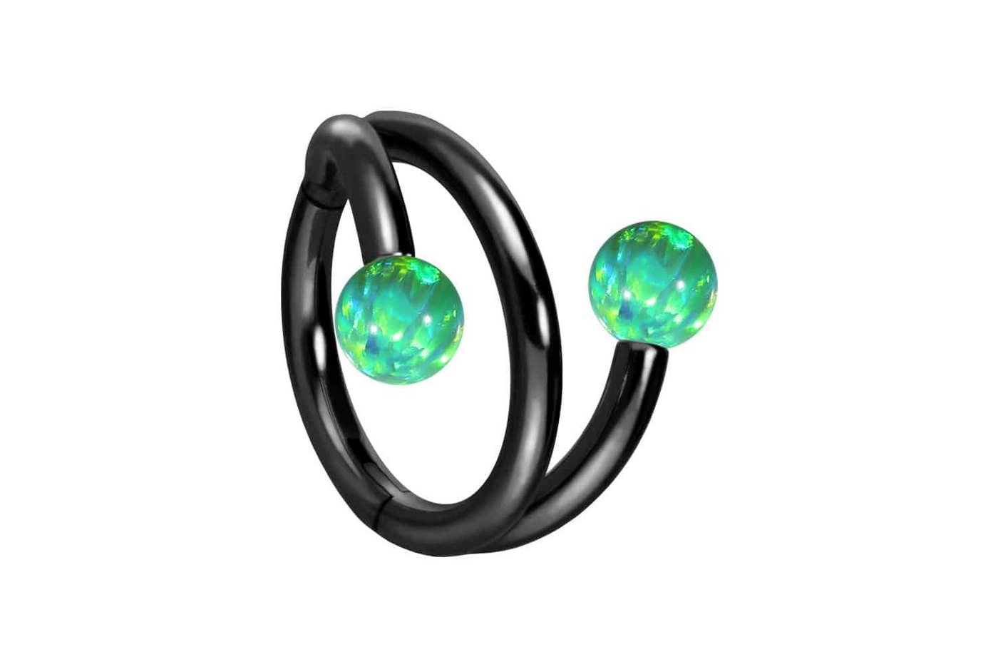 PIERCINGLINE Nasenpiercing Titan Segmentring Clicker mit Innengewinde 3 RINGE + 2 SYNTHETISCHE (Clicker / 1 Stk) von PIERCINGLINE