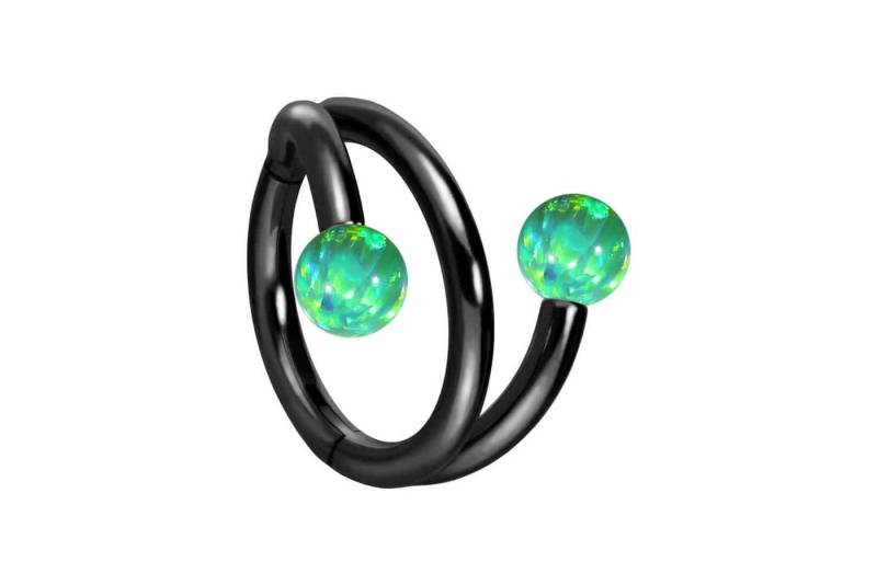PIERCINGLINE Nasenpiercing Titan Segmentring Clicker mit Innengewinde 3 RINGE + 2 SYNTHETISCHE (Clicker / 1 Stk) von PIERCINGLINE