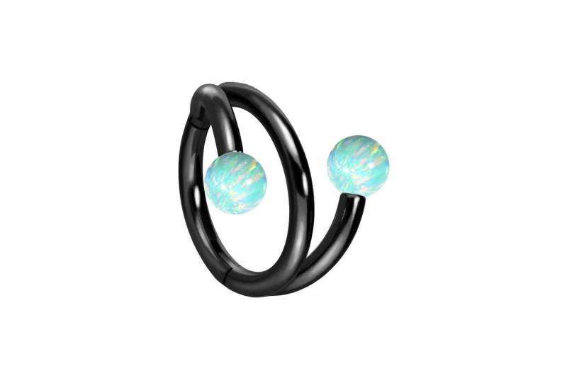 PIERCINGLINE Piercing-Set Titan Segmentring Clicker mit Innengewinde 3 RINGE + 2 SYNTHETISCHE (Clicker / 1 Stk) von PIERCINGLINE