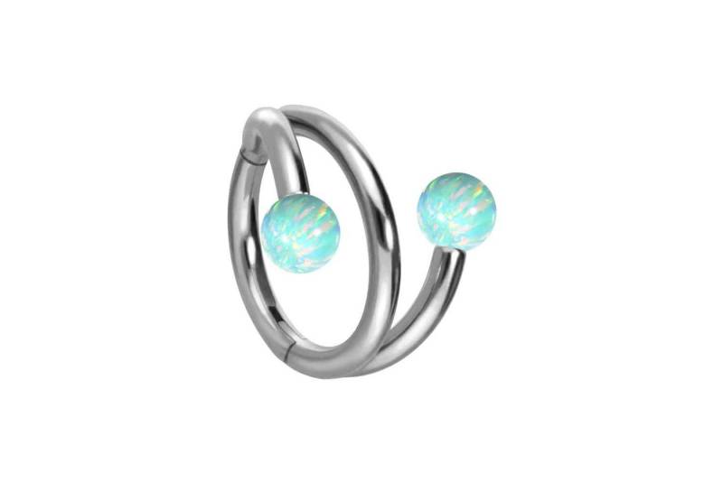PIERCINGLINE Piercing-Set Titan Segmentring Clicker mit Innengewinde 3 RINGE + 2 SYNTHETISCHE (Clicker / 1 Stk) von PIERCINGLINE