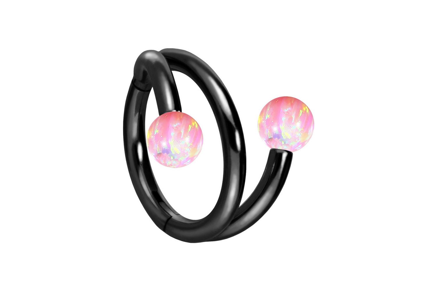 PIERCINGLINE Piercing-Set Titan Segmentring Clicker mit Innengewinde 3 RINGE + 2 SYNTHETISCHE (Clicker / 1 Stk) von PIERCINGLINE