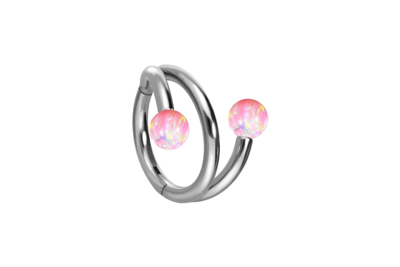 PIERCINGLINE Piercing-Set Titan Segmentring Clicker mit Innengewinde 3 RINGE + 2 SYNTHETISCHE (Clicker / 1 Stk) von PIERCINGLINE