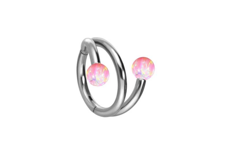 PIERCINGLINE Piercing-Set Titan Segmentring Clicker mit Innengewinde 3 RINGE + 2 SYNTHETISCHE (Clicker / 1 Stk) von PIERCINGLINE