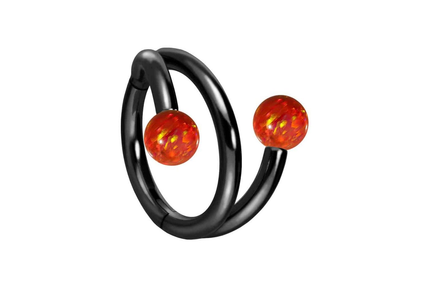 PIERCINGLINE Piercing-Set Titan Segmentring Clicker mit Innengewinde 3 RINGE + 2 SYNTHETISCHE (Clicker / 1 Stk) von PIERCINGLINE