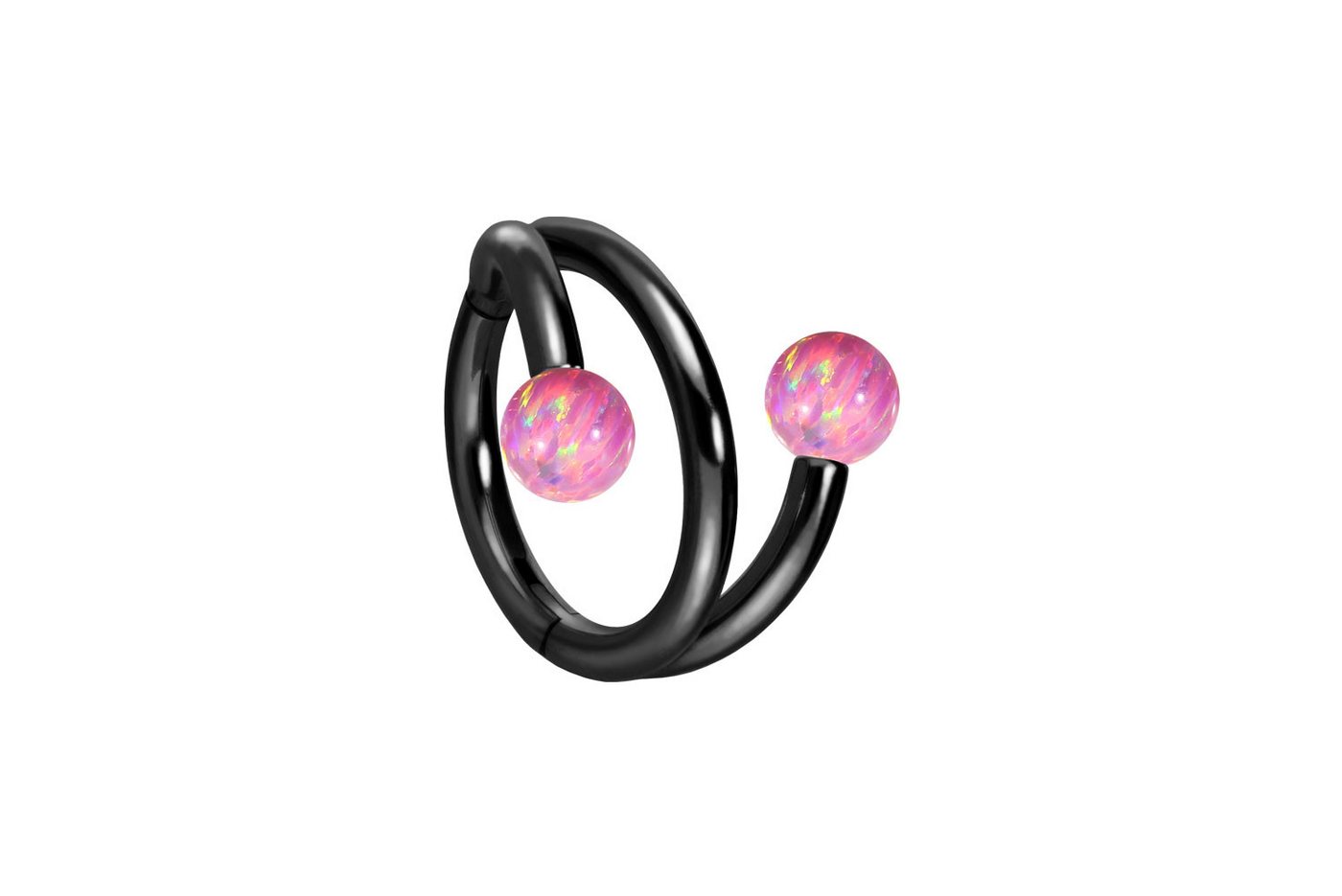 PIERCINGLINE Piercing-Set Titan Segmentring Clicker mit Innengewinde 3 RINGE + 2 SYNTHETISCHE (Clicker / 1 Stk) von PIERCINGLINE