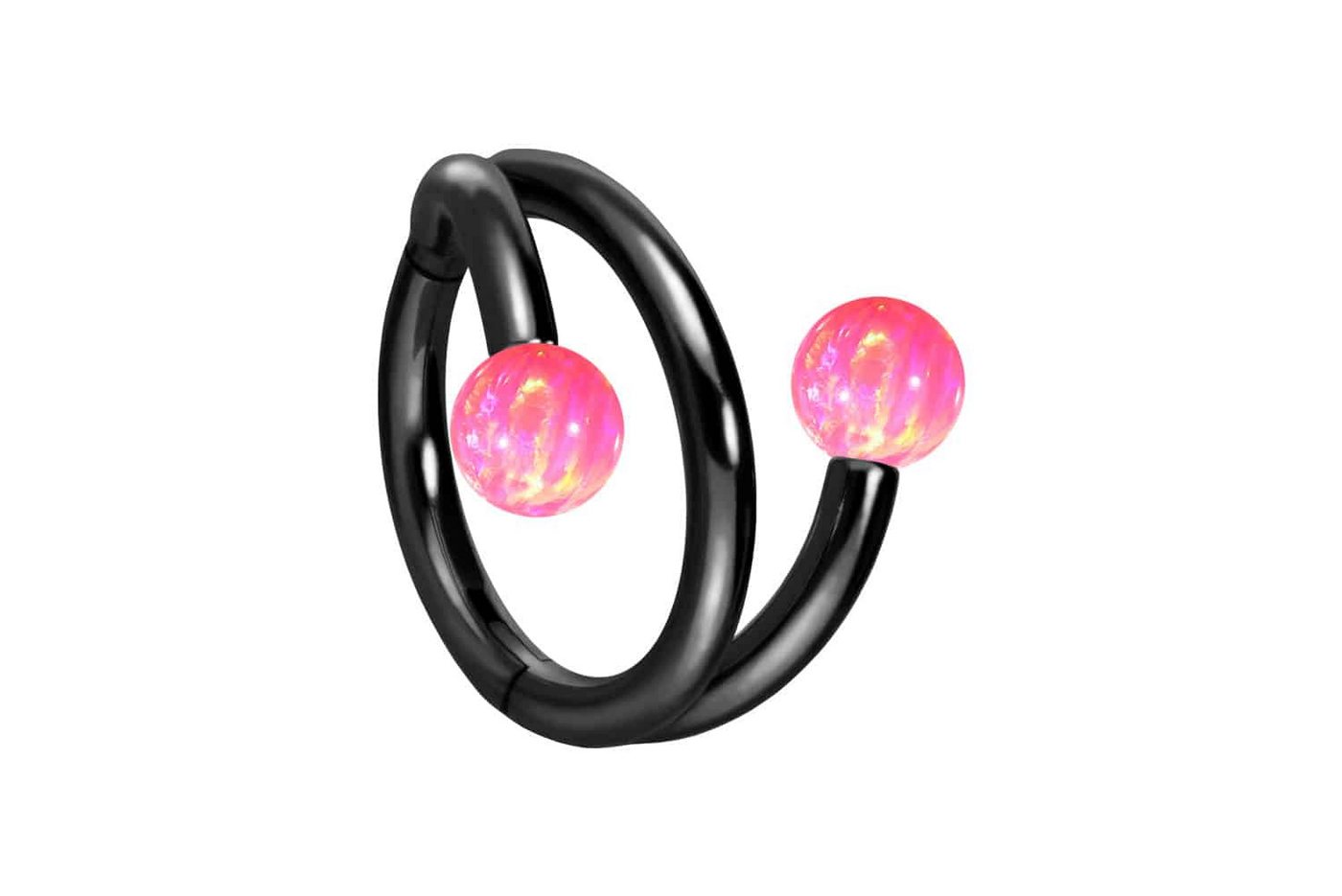 PIERCINGLINE Piercing-Set Titan Segmentring Clicker mit Innengewinde 3 RINGE + 2 SYNTHETISCHE (Clicker / 1 Stk) von PIERCINGLINE