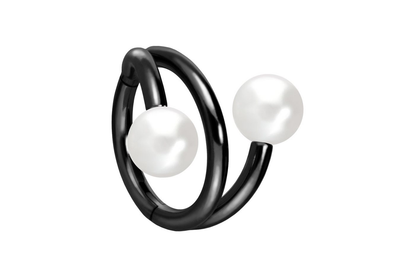 PIERCINGLINE Piercing-Set Titan Segmentring Clicker mit Innengewinde 3 RINGE + 2 SYNTHETISCHE (Clicker / 1 Stk) von PIERCINGLINE