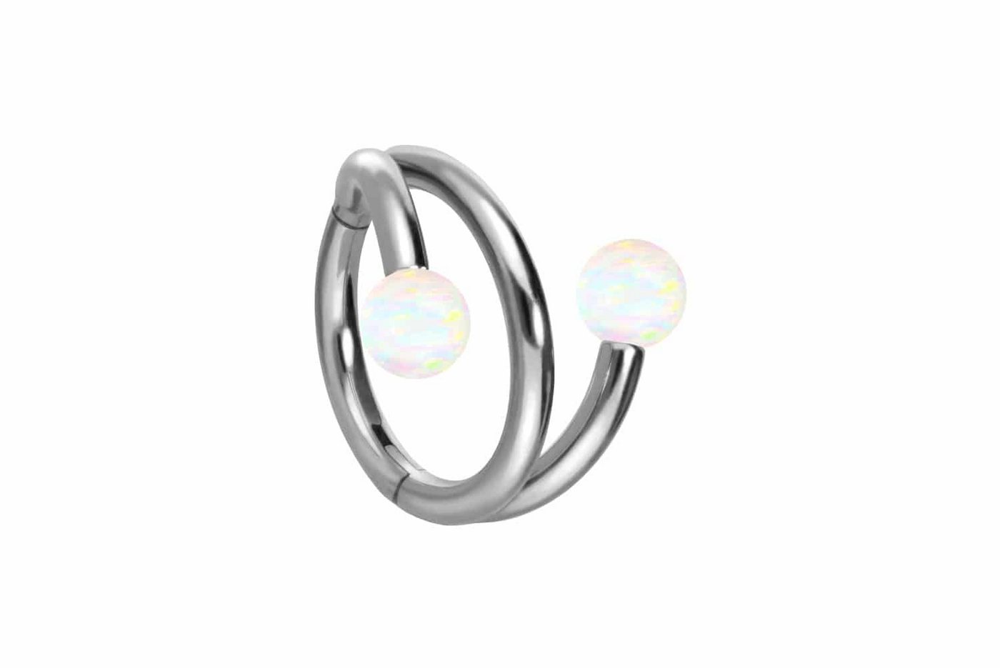 PIERCINGLINE Piercing-Set Titan Segmentring Clicker mit Innengewinde 3 RINGE + 2 SYNTHETISCHE (Clicker / 1 Stk) von PIERCINGLINE
