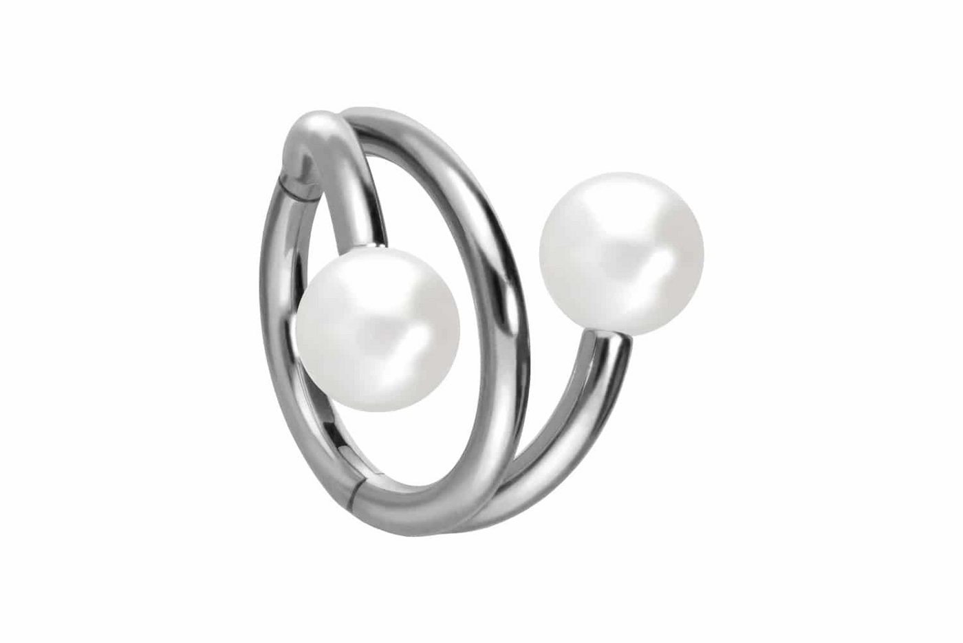 PIERCINGLINE Piercing-Set Titan Segmentring Clicker mit Innengewinde 3 RINGE + 2 SYNTHETISCHE (Clicker / 1 Stk) von PIERCINGLINE