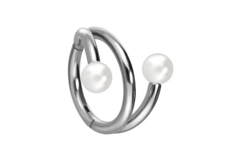 PIERCINGLINE Piercing-Set Titan Segmentring Clicker mit Innengewinde 3 RINGE + 2 SYNTHETISCHE (Clicker / 1 Stk) von PIERCINGLINE