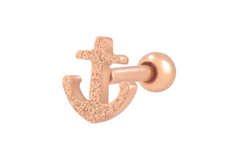PIERCINGLINE Single-Ohrstecker Chirurgenstahl Ohrpiercing ANKER + DIAMANTOPTIK (Mini-Barbells / 1 Stk) von PIERCINGLINE