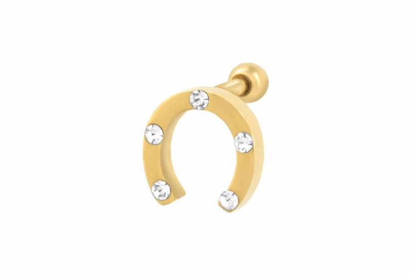 PIERCINGLINE Piercing-Set Chirurgenstahl Ohrpiercing HUFEISEN (Mini-Barbells, 1-tlg) von PIERCINGLINE