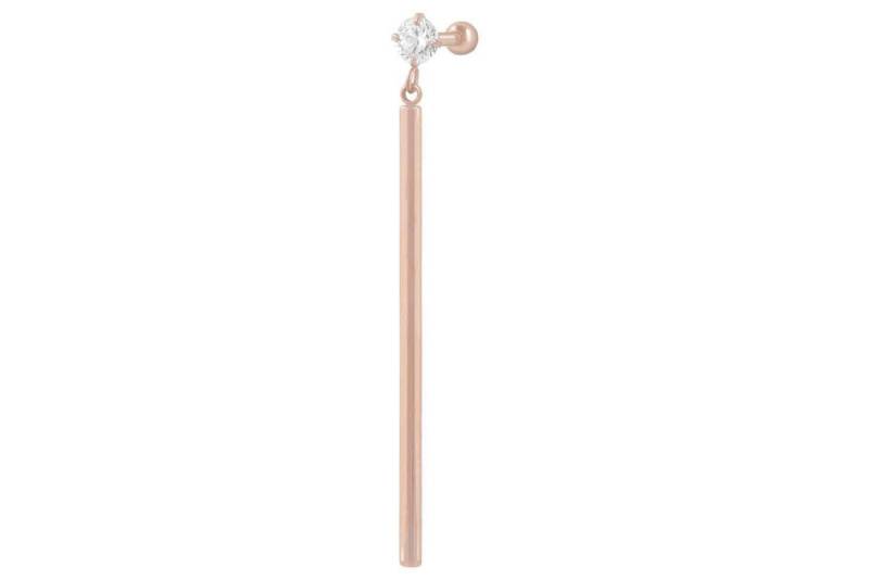 PIERCINGLINE Piercing-Set Chirurgenstahl Ohrpiercing KRISTALL + STAB (Mini-Barbells / 1 Stk) von PIERCINGLINE