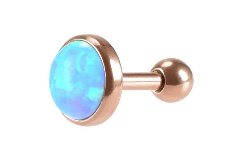 PIERCINGLINE Single-Ohrstecker (Mini-Barbells, Chirurgenstahl Ohrpiercing SYNTHETISCHER OPAL) von PIERCINGLINE