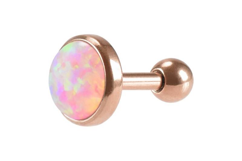 PIERCINGLINE Piercing-Set Chirurgenstahl Ohrpiercing SYNTHETISCHER OPAL (Mini-Barbells, 1-tlg) von PIERCINGLINE