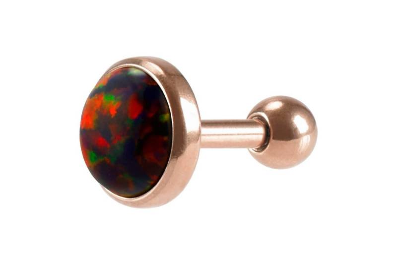 PIERCINGLINE Piercing-Set Chirurgenstahl Ohrpiercing SYNTHETISCHER OPAL (Mini-Barbells, 1-tlg) von PIERCINGLINE