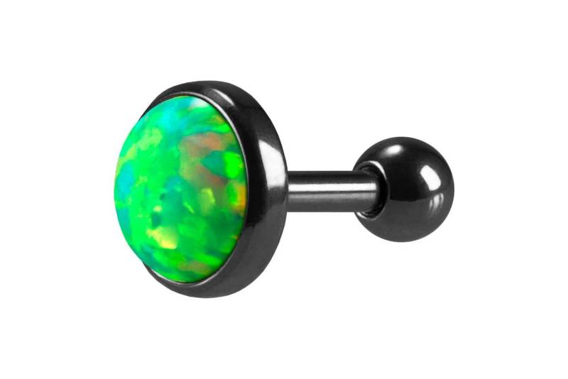 PIERCINGLINE Single-Ohrstecker (Mini-Barbells, Chirurgenstahl Ohrpiercing SYNTHETISCHER OPAL) von PIERCINGLINE