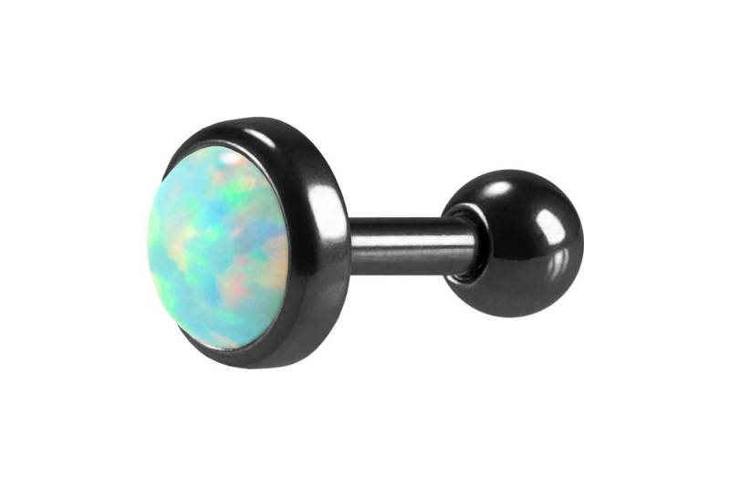 PIERCINGLINE Piercing-Set Chirurgenstahl Ohrpiercing SYNTHETISCHER OPAL (Mini-Barbells, 1-tlg) von PIERCINGLINE