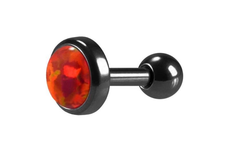 PIERCINGLINE Single-Ohrstecker (Mini-Barbells, Chirurgenstahl Ohrpiercing SYNTHETISCHER OPAL) von PIERCINGLINE