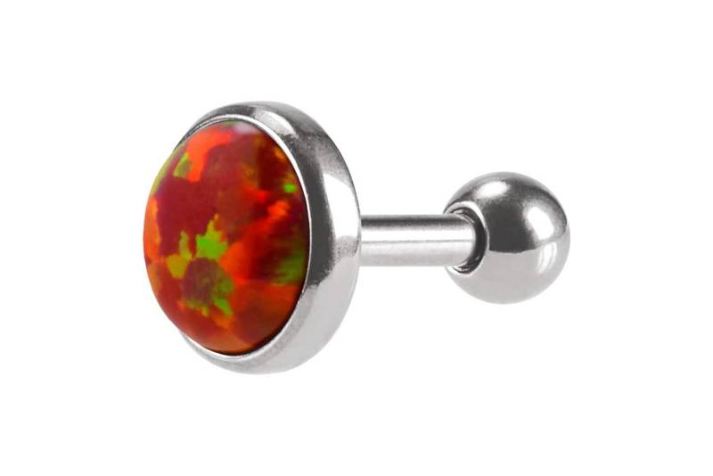 PIERCINGLINE Piercing-Set Chirurgenstahl Ohrpiercing SYNTHETISCHER OPAL (Mini-Barbells, 1-tlg) von PIERCINGLINE