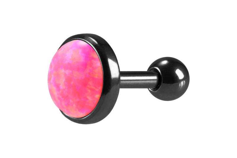 PIERCINGLINE Single-Ohrstecker (Mini-Barbells, Chirurgenstahl Ohrpiercing SYNTHETISCHER OPAL) von PIERCINGLINE