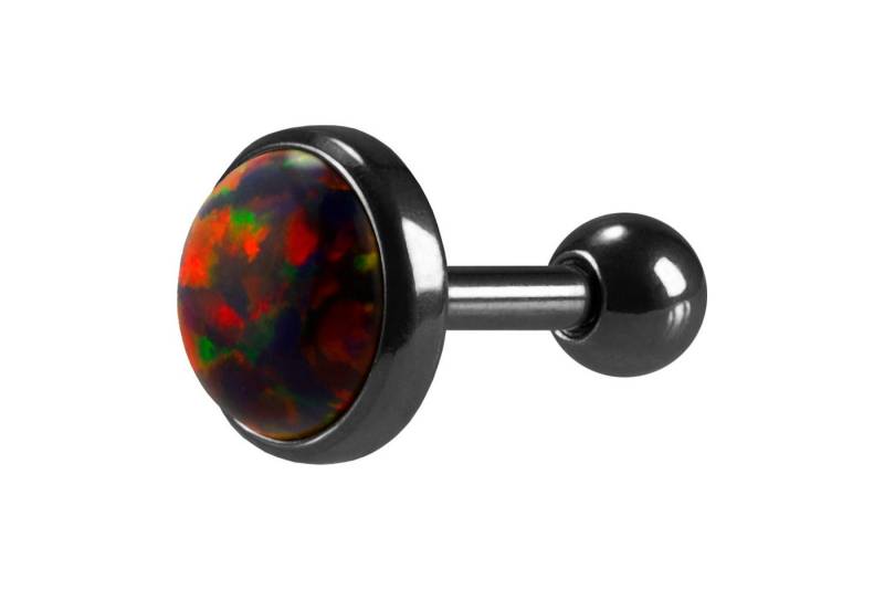 PIERCINGLINE Single-Ohrstecker (Mini-Barbells, Chirurgenstahl Ohrpiercing SYNTHETISCHER OPAL) von PIERCINGLINE