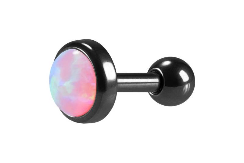 PIERCINGLINE Single-Ohrstecker (Mini-Barbells, Chirurgenstahl Ohrpiercing SYNTHETISCHER OPAL) von PIERCINGLINE
