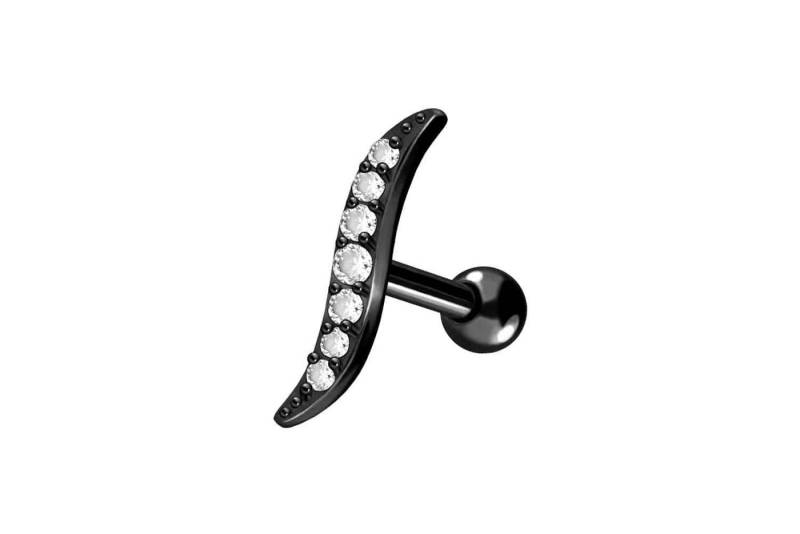 PIERCINGLINE Piercing-Set Titan Ohrpiercing EINGEFASSTE KRISTALLE (Mini-Barbells, 1-tlg) von PIERCINGLINE